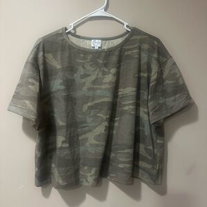 Blue Rain Francesca’s Camouflage Cropped Tee
